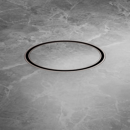 130mm Round Tile Insert Floor Waste 100mm Outlet Brushed Bronze
