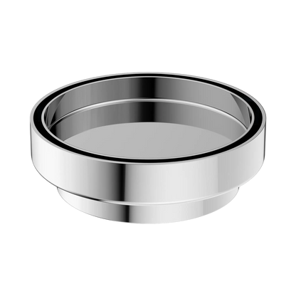 130mm Round Tile Insert Floor Waste 100mm Outlet Chrome