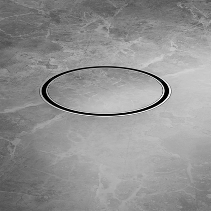 130mm Round Tile Insert Floor Waste 100mm Outlet Chrome