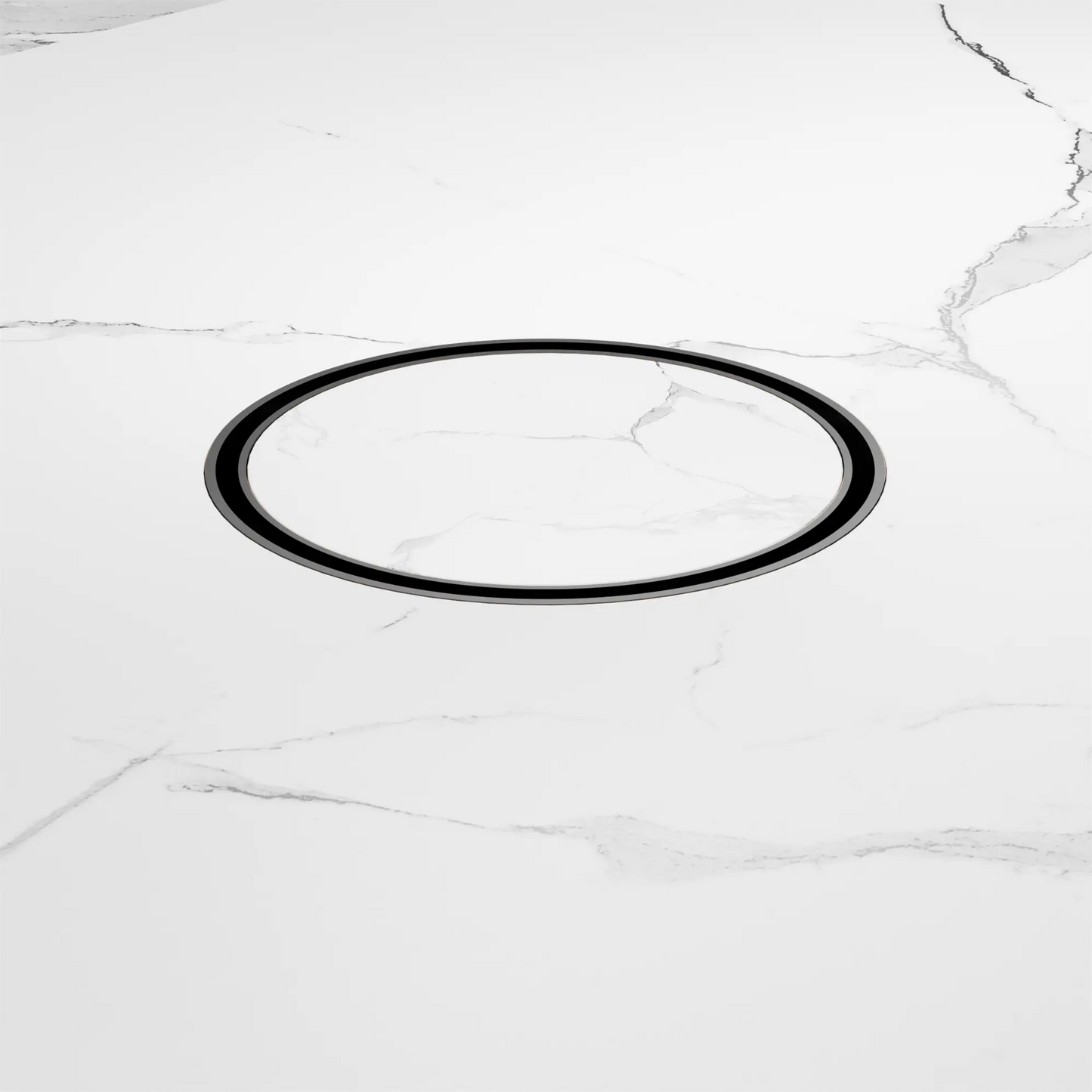 130mm Round Tile Insert Floor Waste 100mm Outlet Gun Metal