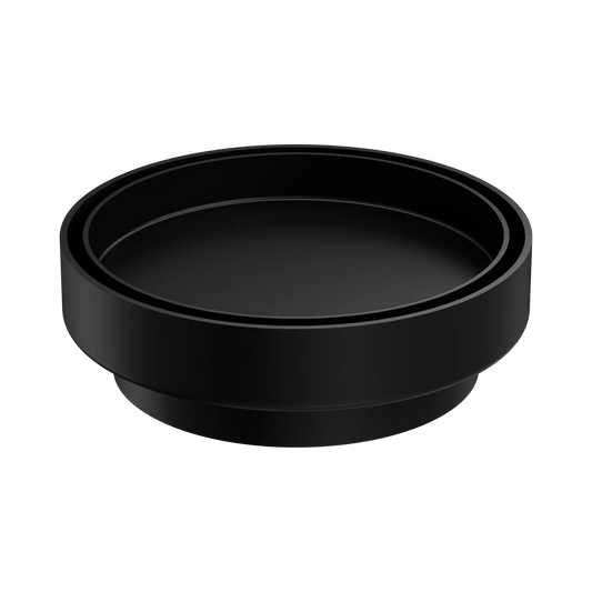 130mm Round Tile Insert Floor Waste 100mm Outlet Matte Black