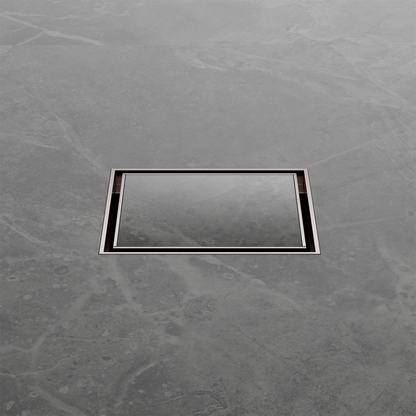 100mm Square Tile Insert Floor Waste 50mm Outlet Brushed Bronze