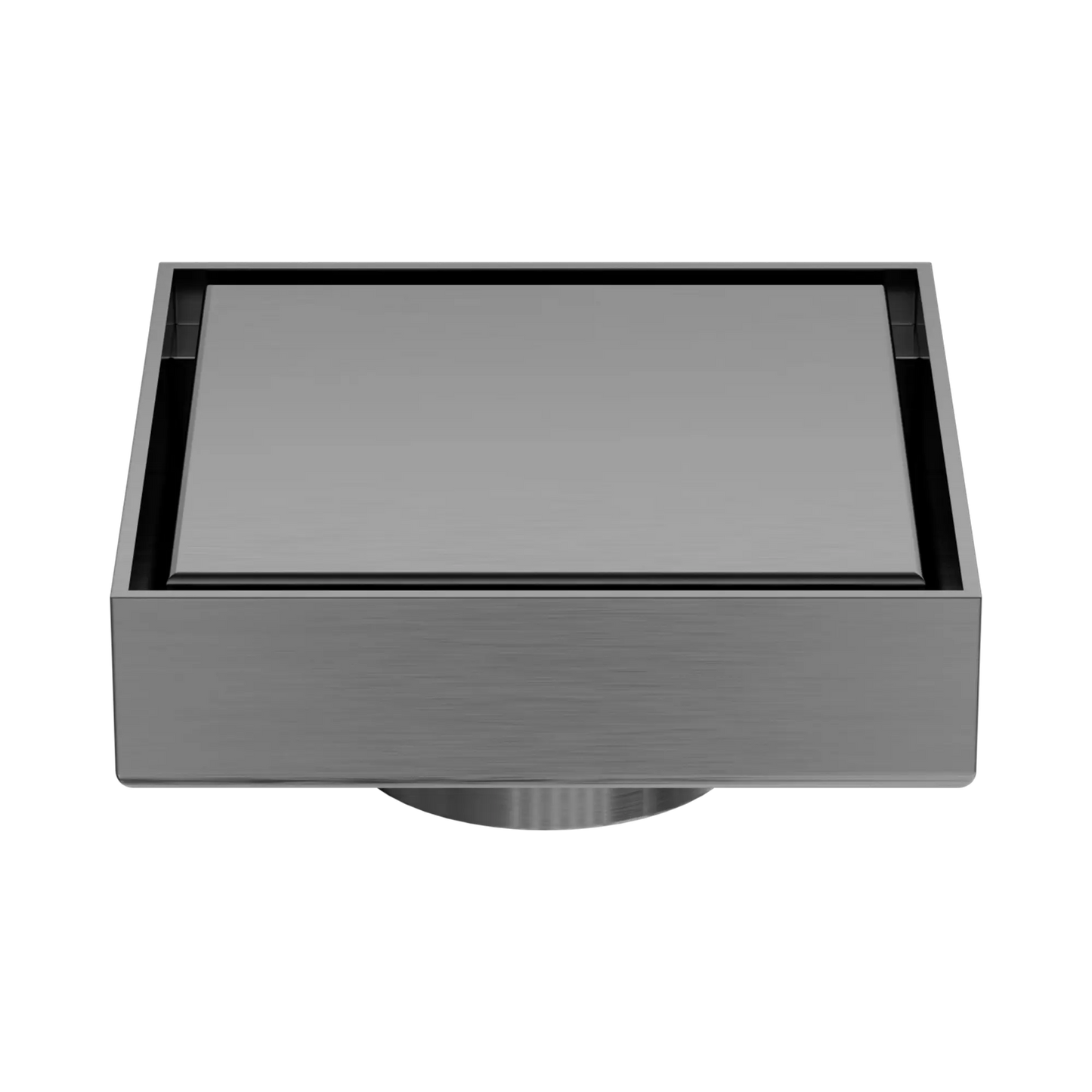 100mm Square Tile Insert Floor Waste 50mm Outlet Gun Metal