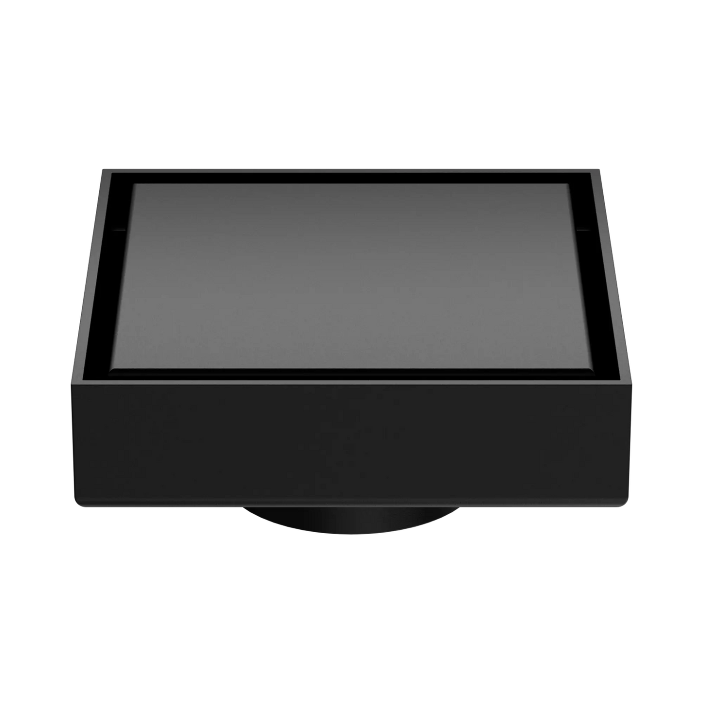 100mm Square Tile Insert Floor Waste 50mm Outlet Matte Black