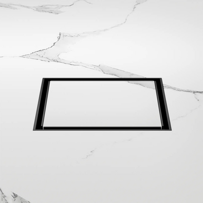 130mm Square Tile Insert Floor Waste 80mm Outlet Matte Black