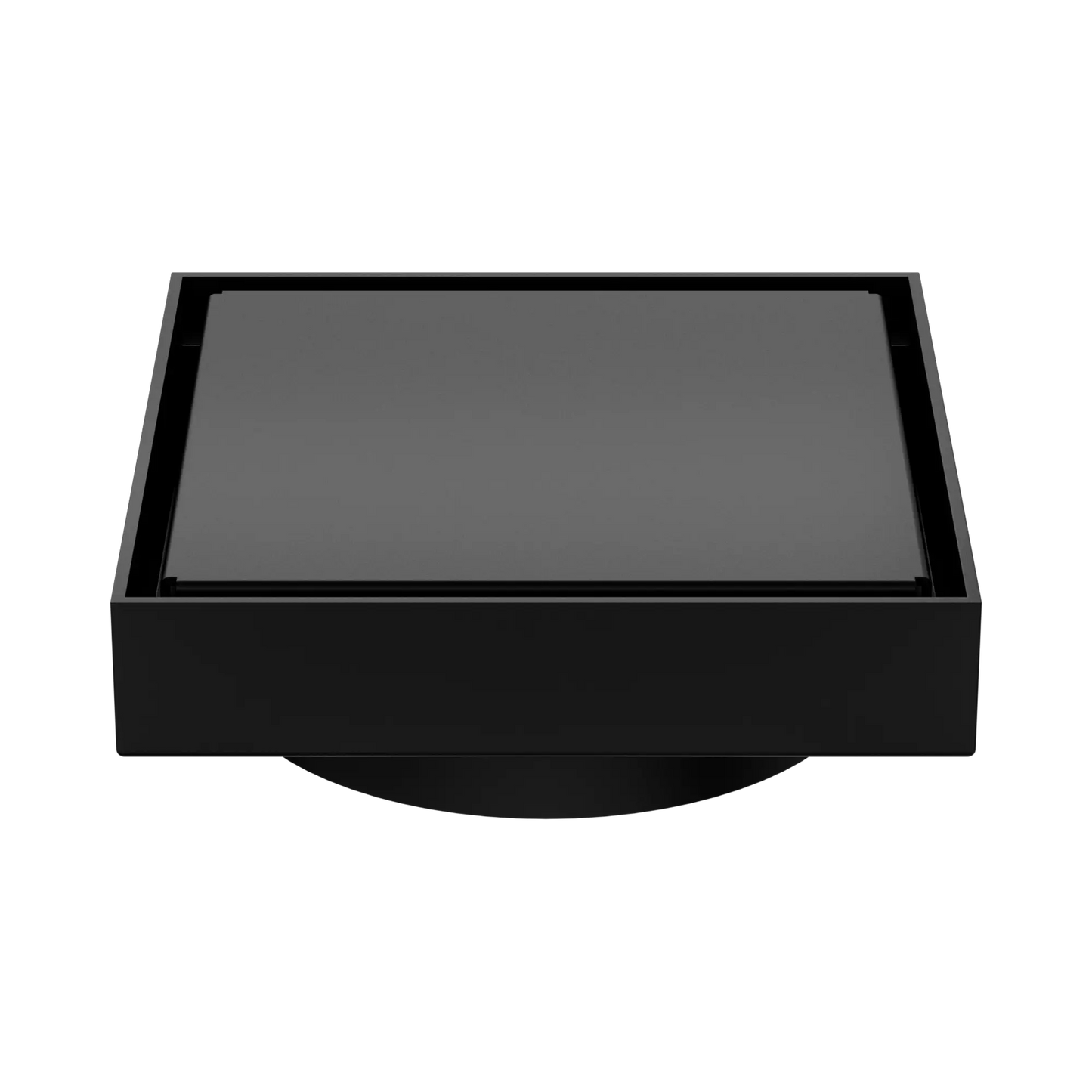 130mm Square Tile Insert Floor Waste 100mm Outlet Matte Black