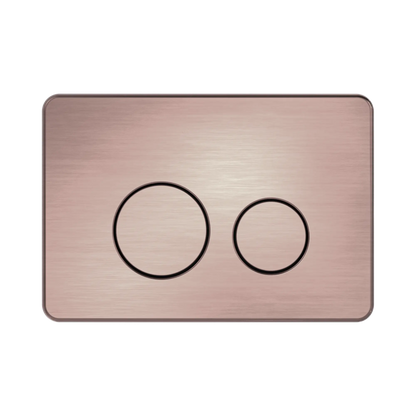 In Wall Toilet Push Plate Brushed Bronze