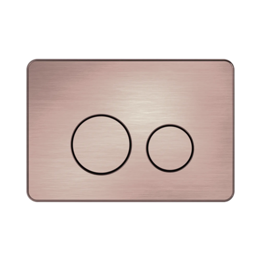 In Wall Toilet Push Plate Brushed Bronze