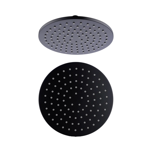 200mm Round Shower Head Matte Black