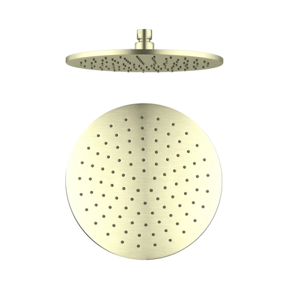 250mm Round Shower Head Brushed Gold
