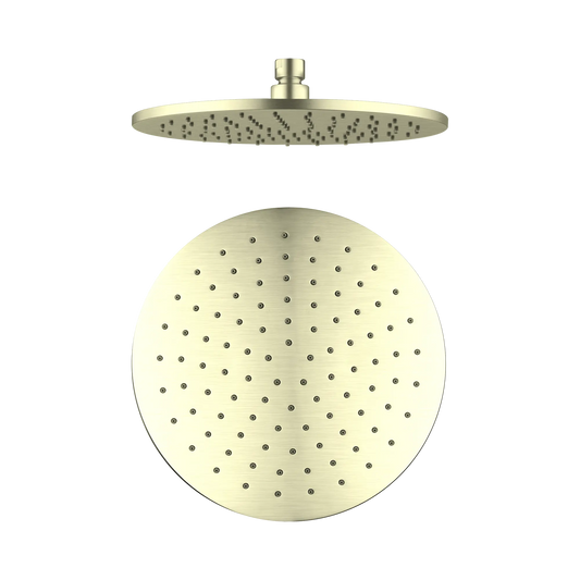 250mm Round Shower Head Brushed Gold
