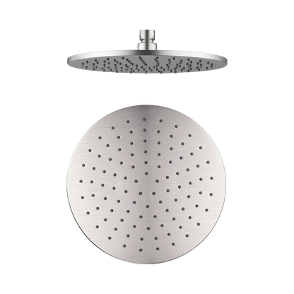 250mm Round Shower Head Brushed Nickel