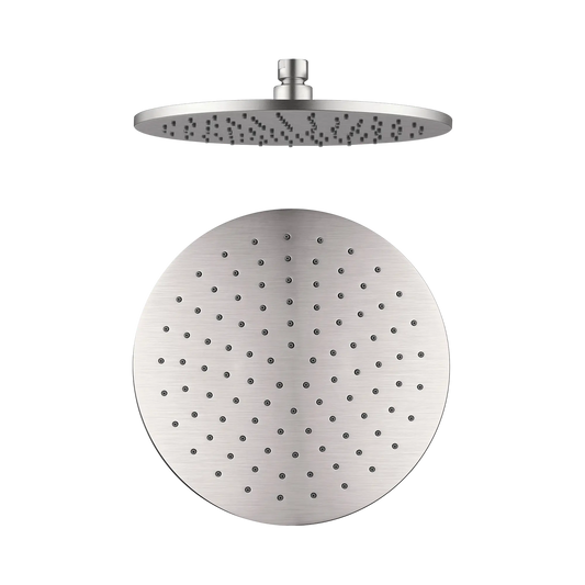 250mm Round Shower Head Brushed Nickel