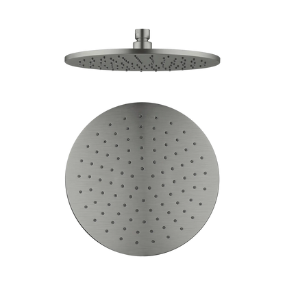 250mm Round Shower Head Gun Metal