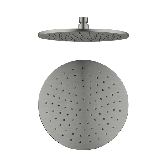 250mm Round Shower Head Gun Metal