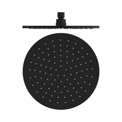 250mm Round Shower Head Matte Black