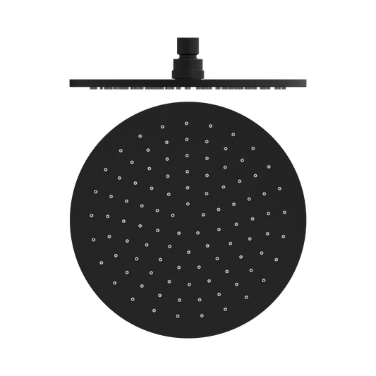 250mm Round Shower Head Matte Black