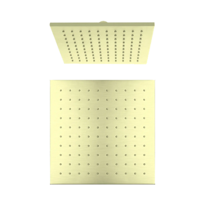 250mm Square Shower Head Brushed Gold