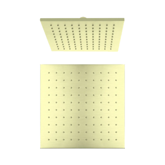 250mm Square Shower Head Brushed Gold