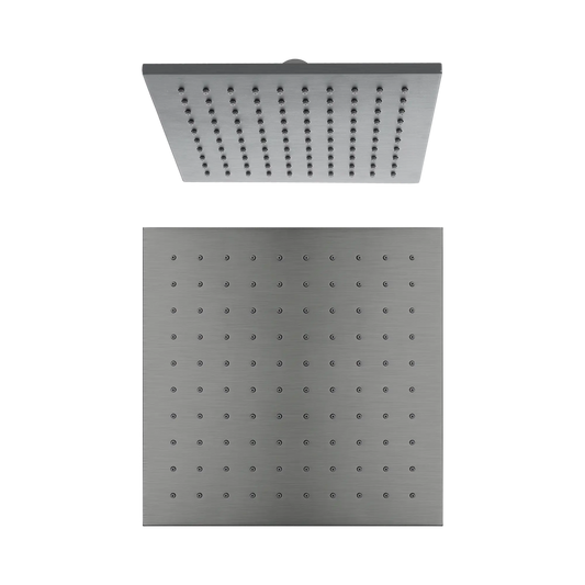 250mm Square Shower Head Gun Metal