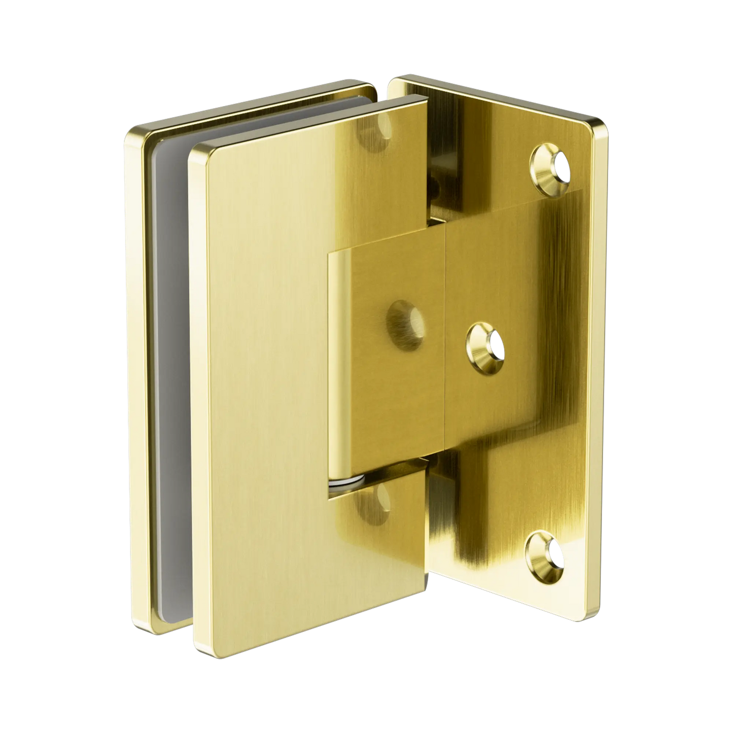 90 Degree Glass To Wall Shower Hinge 10mm Glass Brushed Gold