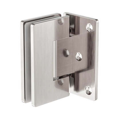 90 Degree Glass To Wall Shower Hinge 10mm Glass Brushed Nickel