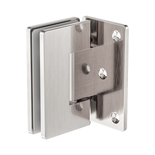 90 Degree Glass To Wall Shower Hinge 10mm Glass Brushed Nickel
