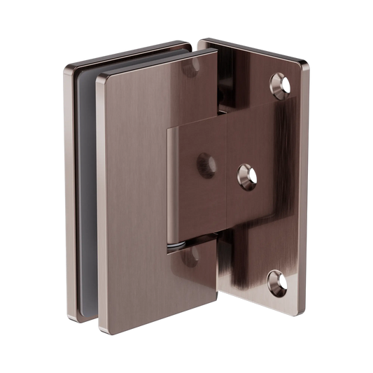90 Degree Glass To Wall Shower Hinge 10mm Glass Brushed Bronze