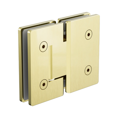 Nero 180 Degree Glass To Glass Shower Hinge 10mm Glass Brushed Gold