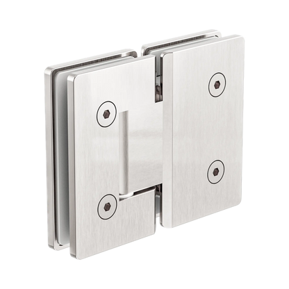 180 Degree Glass To Glass Shower Hinge 10mm Glass Brushed Nickel