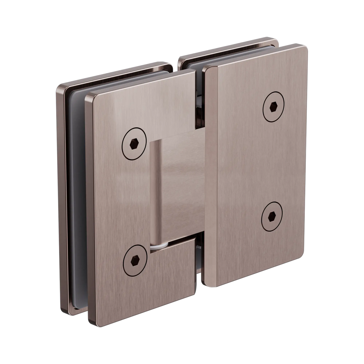 180 Degree Glass To Glass Shower Hinge 10mm Glass Brushed Bronze