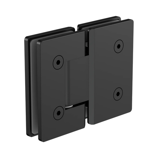 180 Degree Glass To Glass Shower Hinge 10mm Glass Matte Black