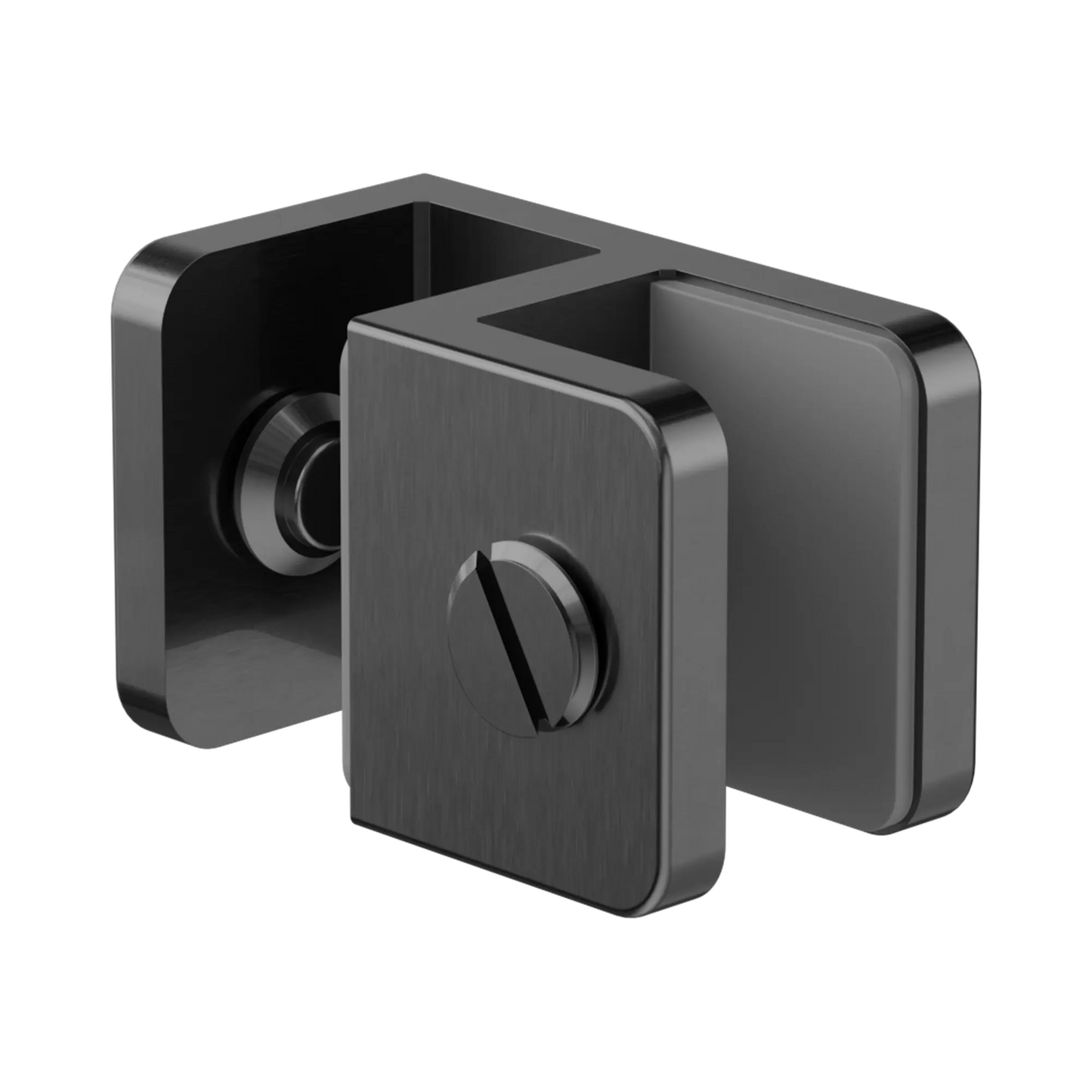 Over-Panel Glass To Glass Fitting 10mm Glass Gun Metal