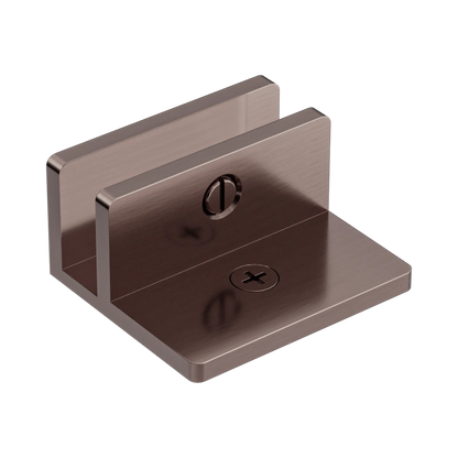 Shower F Bracket 10mm Glass Brushed Bronze