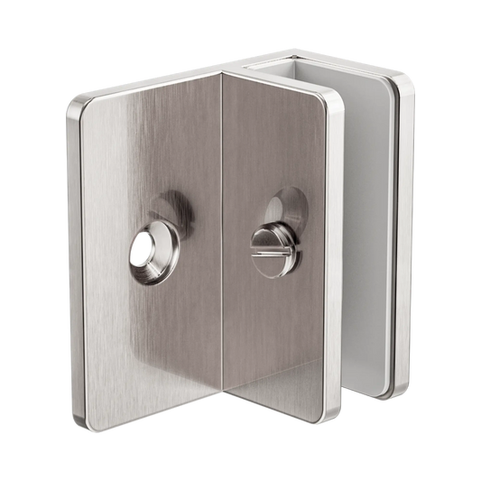 Shower F Bracket 10mm Glass Brushed Nickel