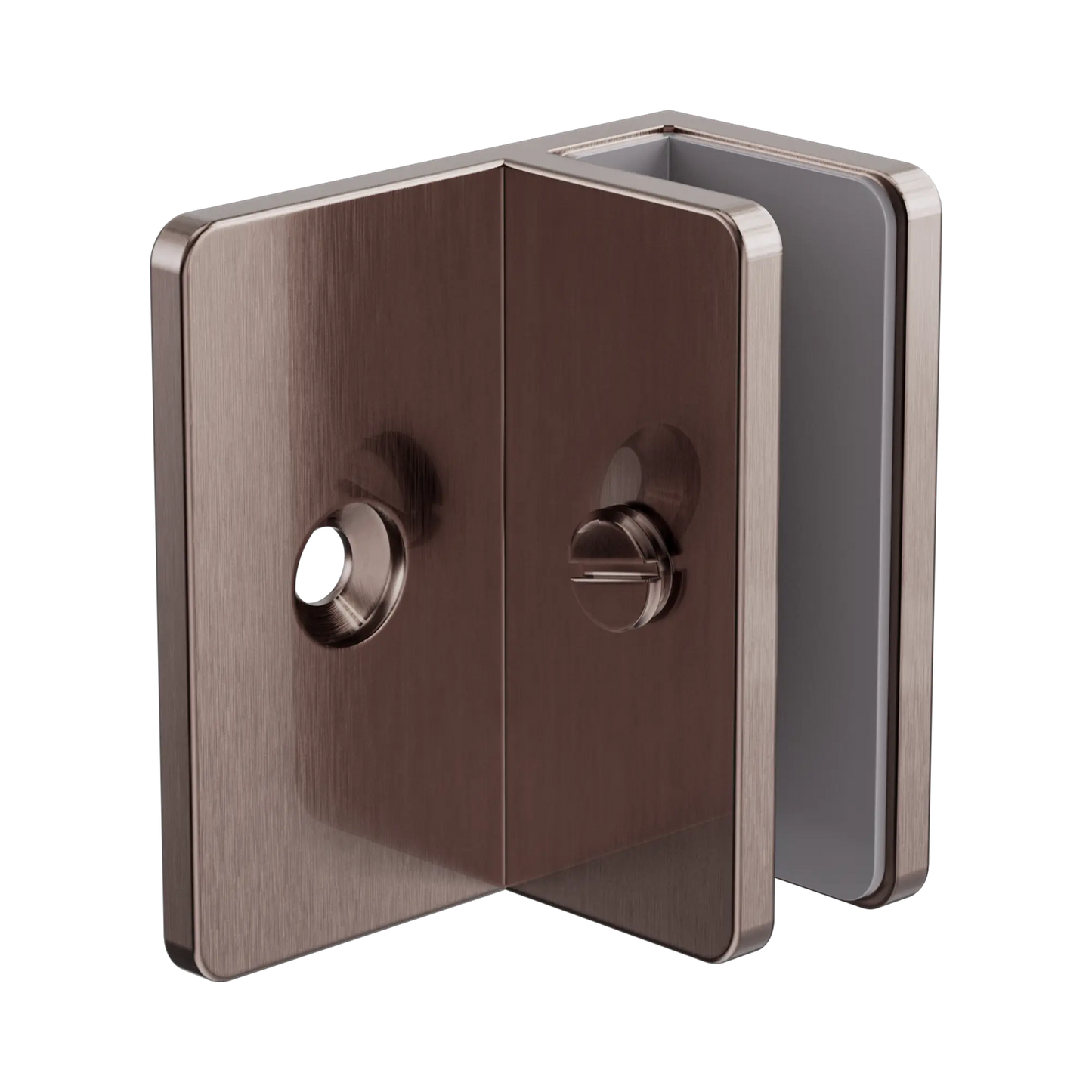 Shower F Bracket 10mm Glass Brushed Bronze