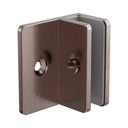 Shower F Bracket 10mm Glass Brushed Bronze