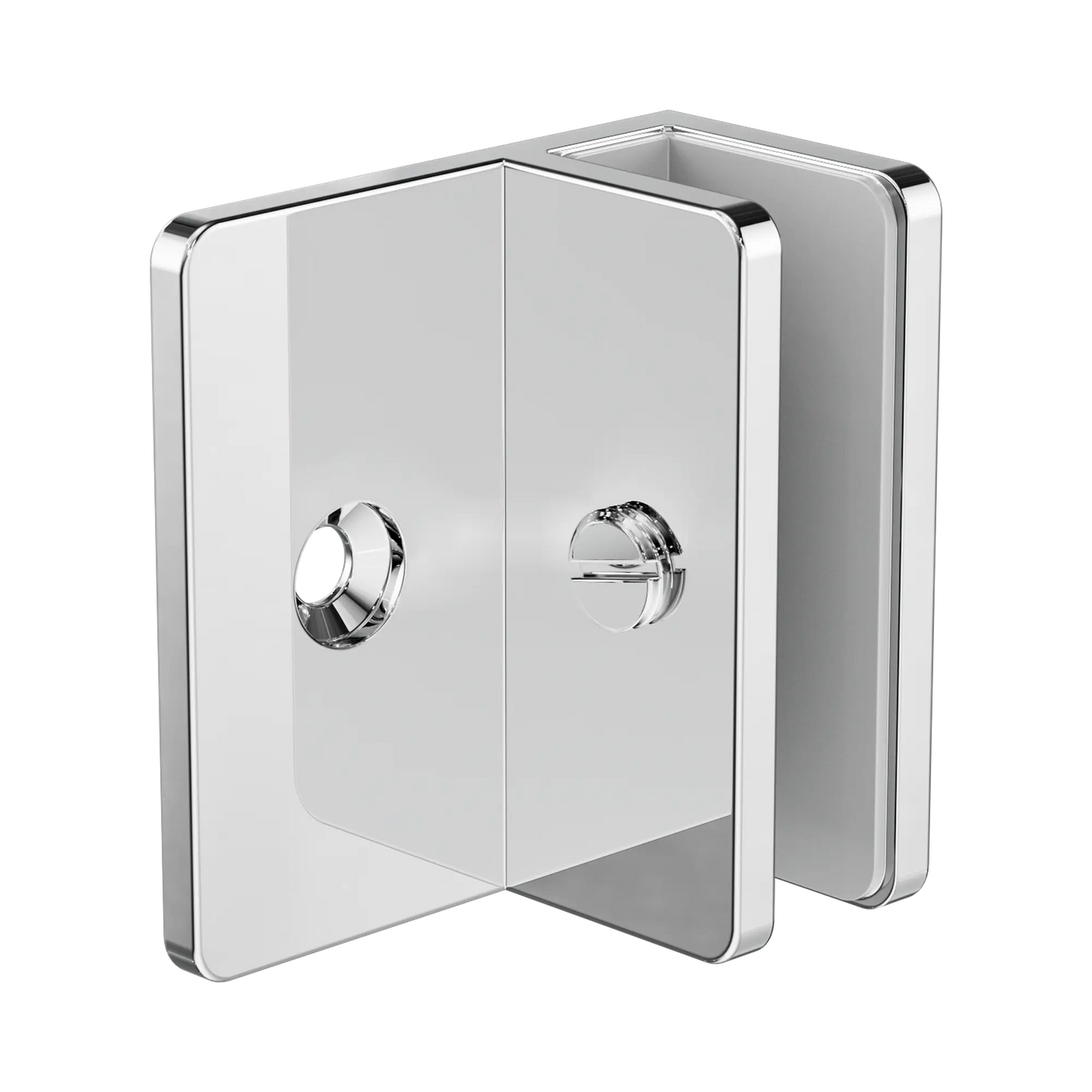 Shower F Bracket 10mm Glass Chrome