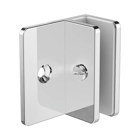 Shower F Bracket 10mm Glass Chrome