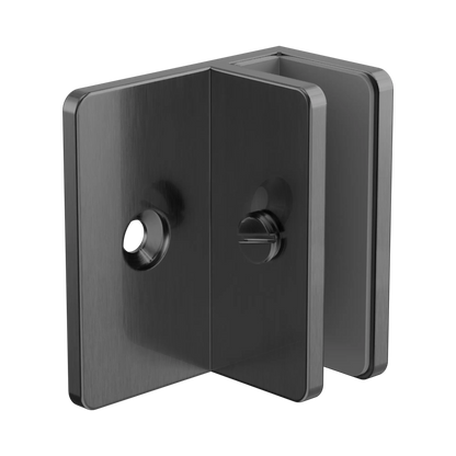 Shower F Bracket 10mm Glass Gun Metal