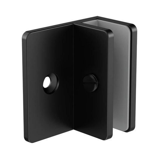 Shower F Bracket 10mm Glass Matte Black