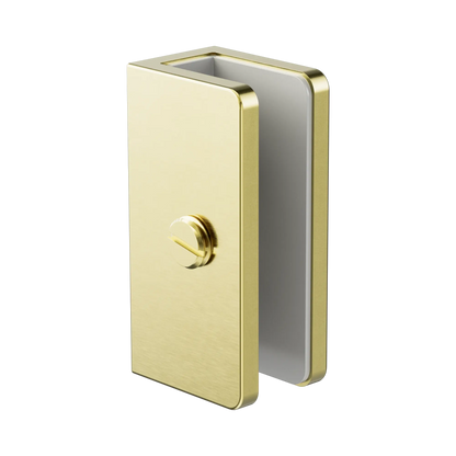 Nero Shower U Bracket 10mm Glass Brushed Gold