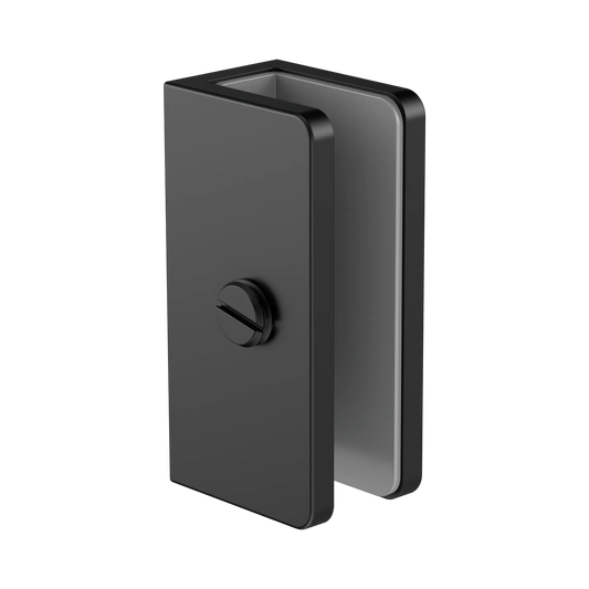 Shower U Bracket 10mm Glass Matte Black