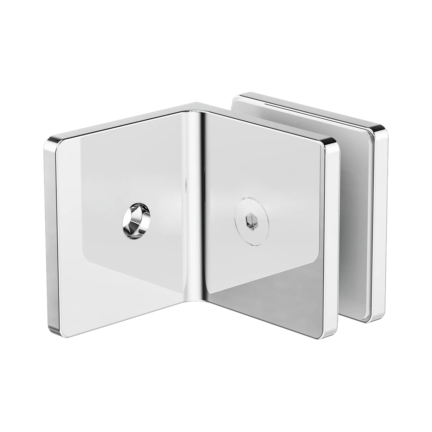 90 Degree Glass To Wall Bracket 10mm Glass Chrome