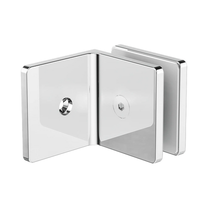90 Degree Glass To Wall Bracket 10mm Glass Chrome