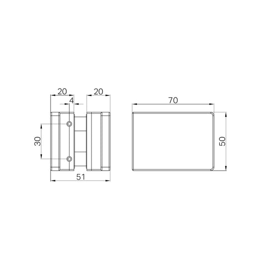 Square Shower Knob Handle Brushed Nickel