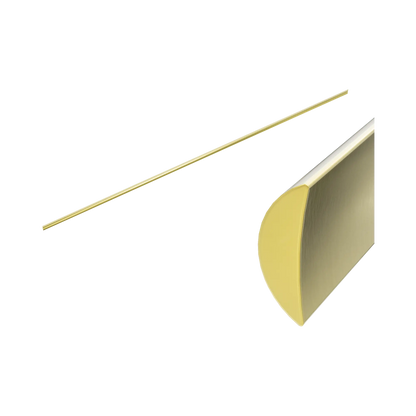 Half Round Water Seal Rail 750mm Brushed Gold