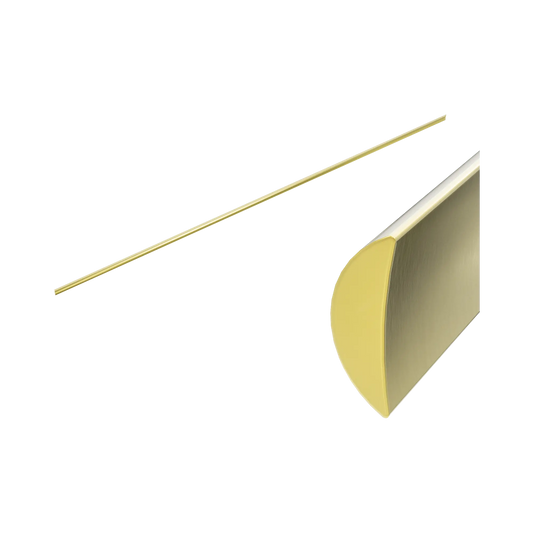 Half Round Water Seal Rail 750mm Brushed Gold