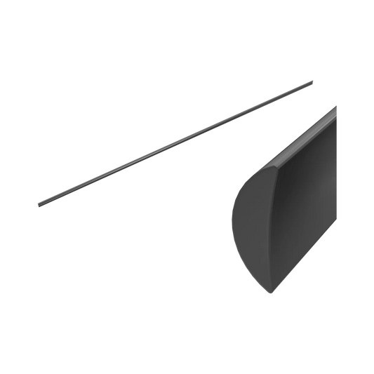 Half Round Water Seal Rail 750mm Gun Metal