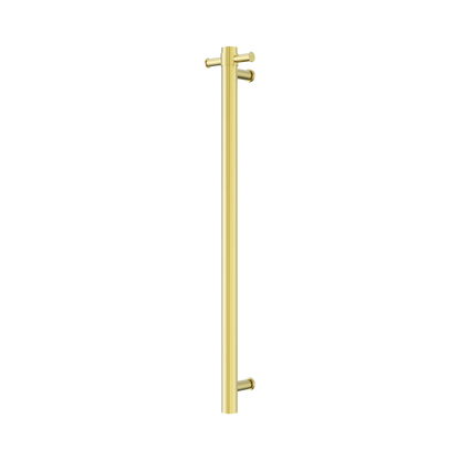 Mecca 240V Single Vertical Heated Towel Rail Brushed Gold